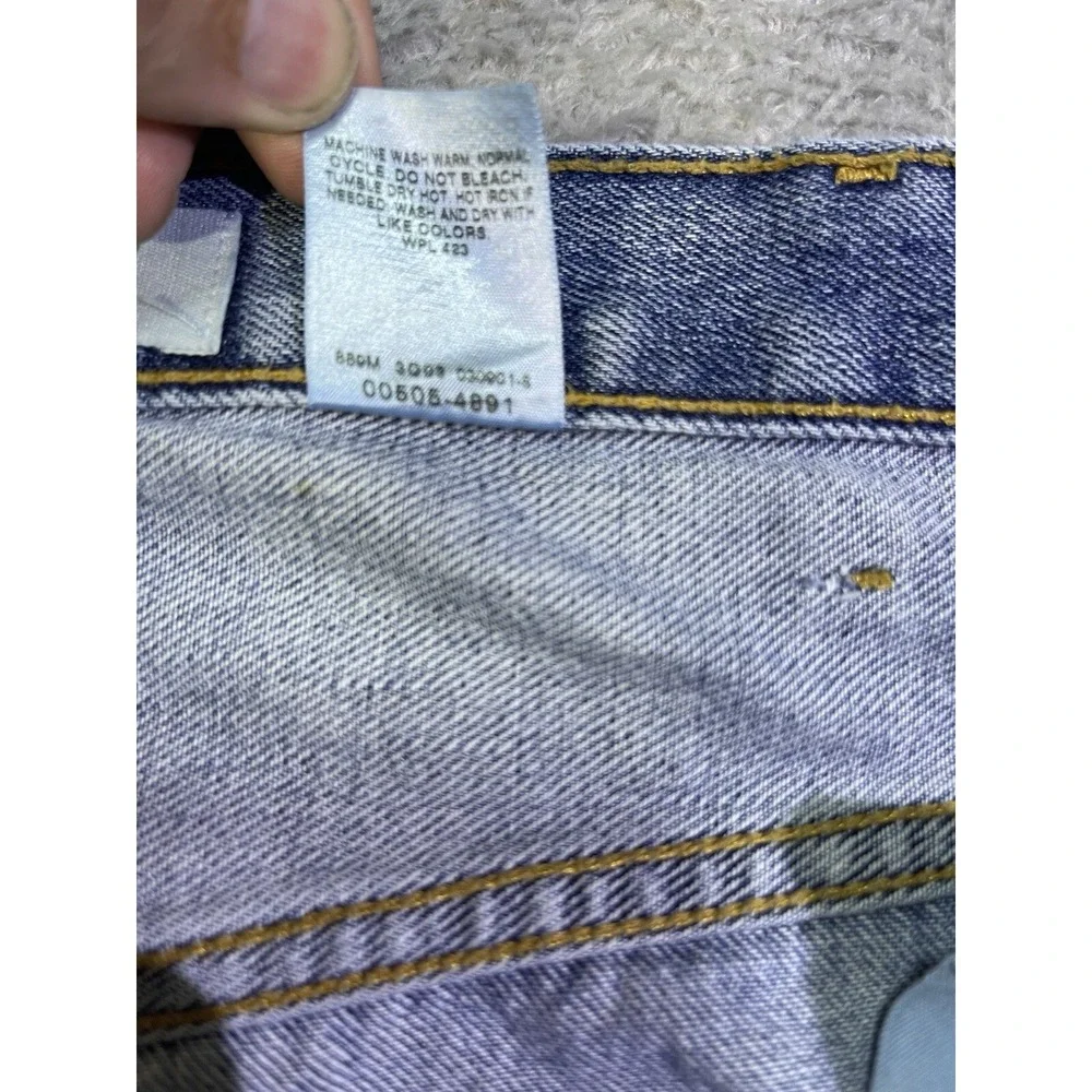 Levi's 505 Jeans Men's 36X32(Tag 38X32) Blue Denim Regular‎ Fit